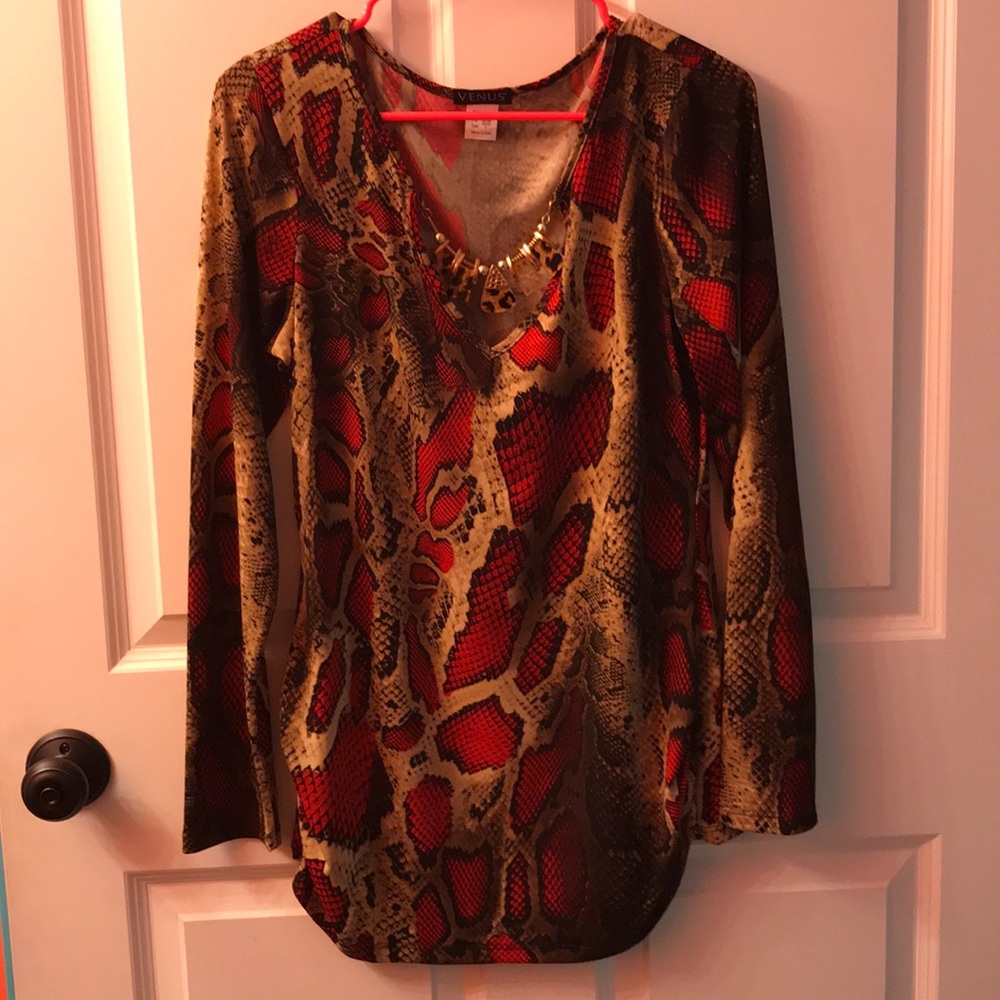 Snakeskin pattern blouse